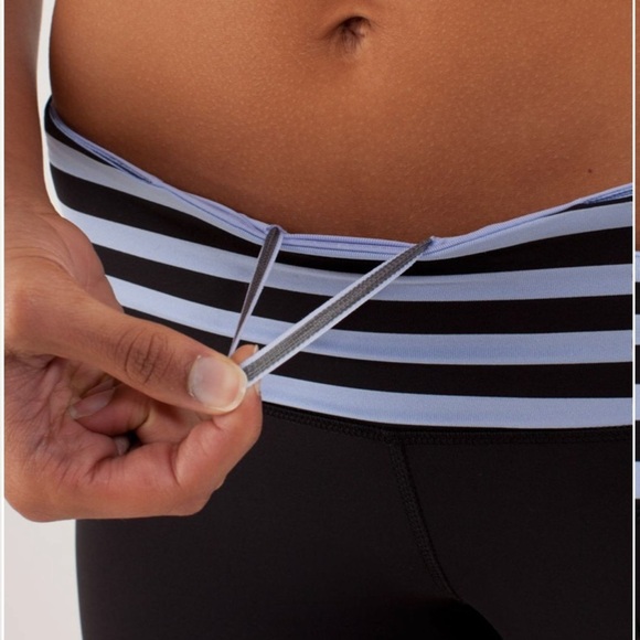 Lululemon Run For Your Life Crop Black Leggings Workout Active Size 4 - Picture 2 of 14